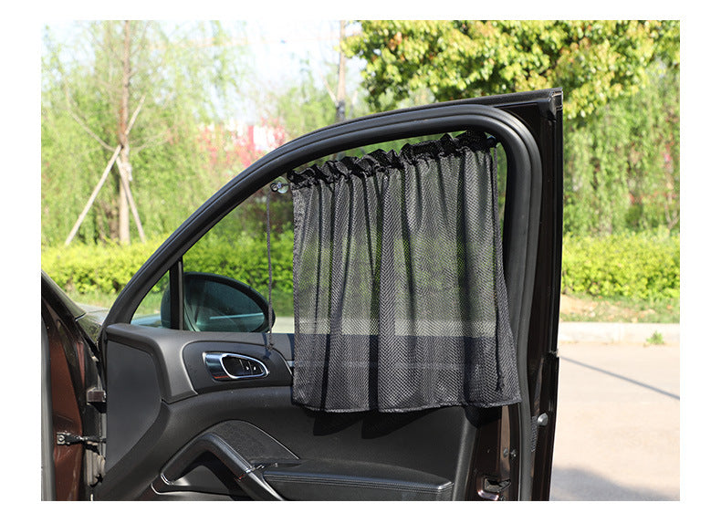 Car Sunshade Curtain Summer Window Curtain Summer Mesh Suction Cup Car Privacy Curtain Car Window Sun Protection Side Shield