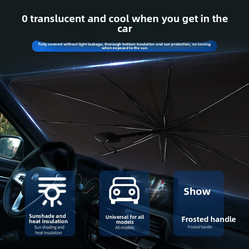 Car Sunshade Umbrella Car Window Sunshade Curtain Side Window Sun Protection Heat Insulation Sunshade Front Windshield Cover Car-mounted Light Blocking