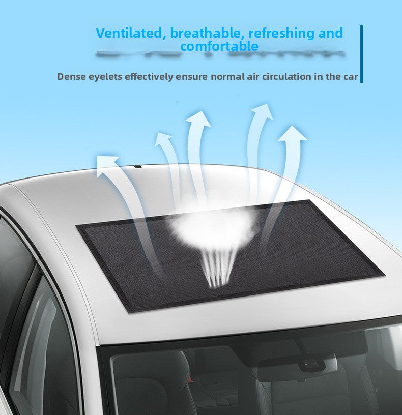 Car Sunroof Shade Curtain Mesh Window Car Mosquito Net Interior Heat Insulation Cloth Mosquito Cover Car Roof Sunshade