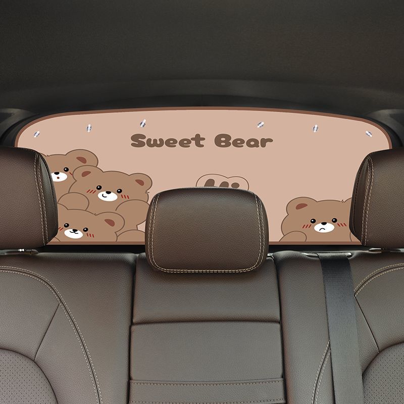 Car Sunshade Curtain Rear Windshield Sun Protection Heat Insulation Sunshade Car Rear Window Curtain Car-mounted Light-blocking Curtain Panel