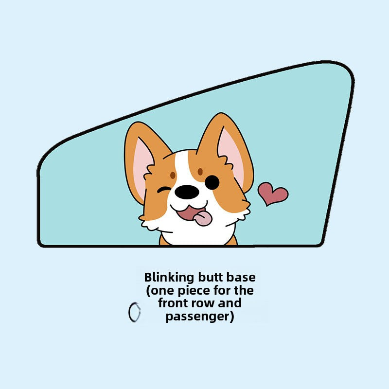 Car Cartoon Magnet Sunshade Creative Cute Car Interior Window Shade Sun Protection Heat Insulation Magnetic Retractable Side Window