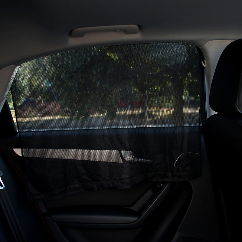 Car Mesh Magnetic Sunshade Magnetic Retractable Car Sunshade Curtain