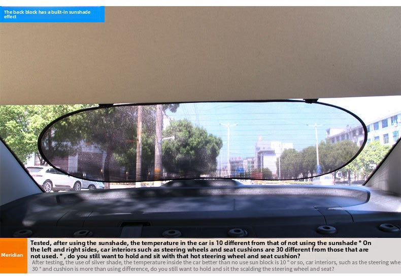 Car Rear Windshield Sunshade Curtain Car Window Light Blocking Sun Protection Heat Insulation Small Car Side Window Magnetic Mesh Rear Window Blocker