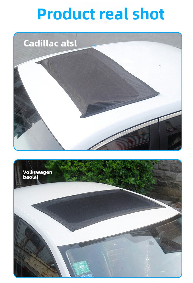 Car Sunroof Shade Curtain Mesh Window Car Mosquito Net Interior Heat Insulation Cloth Mosquito Cover Car Roof Sunshade