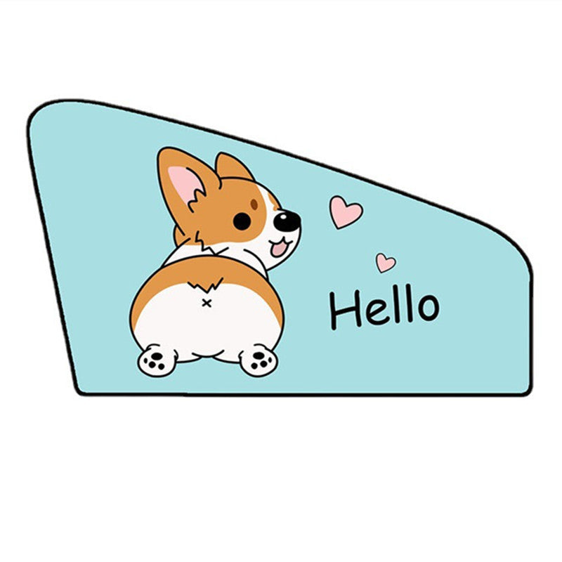 Car Cartoon Magnet Sunshade Creative Cute Car Interior Window Shade Sun Protection Heat Insulation Magnetic Retractable Side Window
