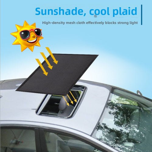 Car Sunroof Shade Curtain Mesh Window Car Mosquito Net Interior Heat Insulation Cloth Mosquito Cover Car Roof Sunshade