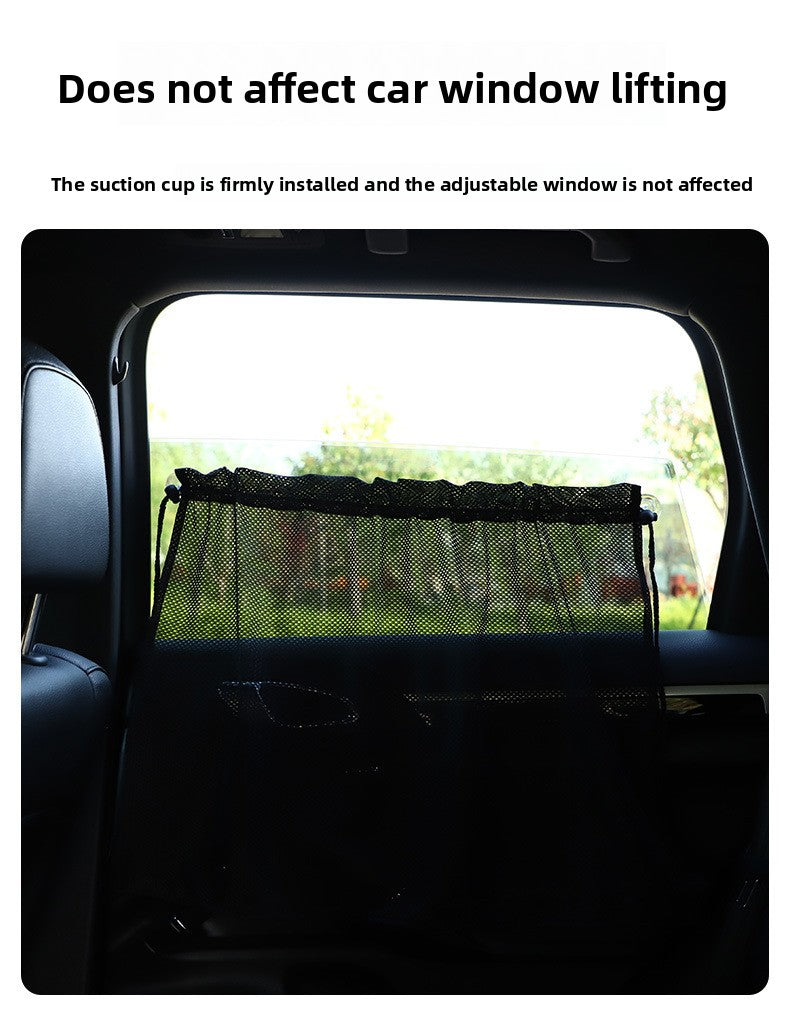 Car Sunshade Curtain Summer Window Curtain Summer Mesh Suction Cup Car Privacy Curtain Car Window Sun Protection Side Shield