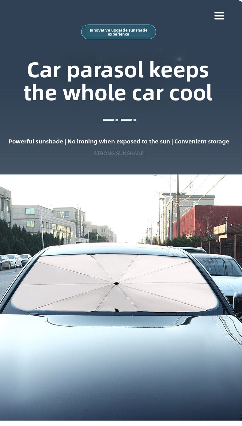 Car Sunshade Umbrella Car Window Sunshade Curtain Side Window Sun Protection Heat Insulation Sunshade Front Windshield Cover Car-mounted Light Blocking