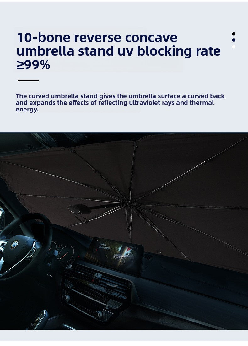 Car Sunshade Umbrella Car Window Sunshade Curtain Side Window Sun Protection Heat Insulation Sunshade Front Windshield Cover Car-mounted Light Blocking