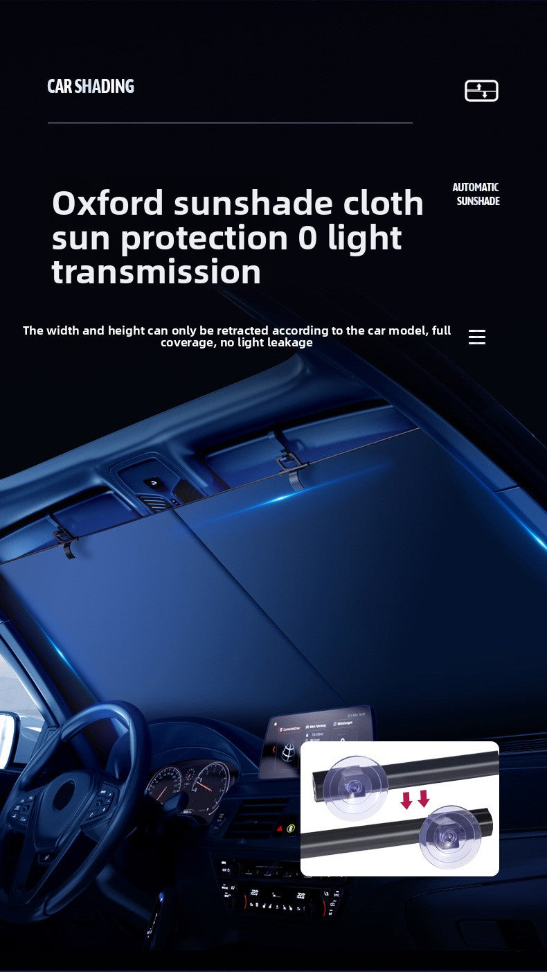 Car Sunshade Curtain Car-mounted Sun Protection Heat Insulation Sunshade Curtain Sunshade Board Retractable Front Sunshade Universal Type