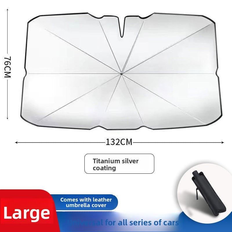Car Sunshade Umbrella Car Window Sunshade Curtain Side Window Sun Protection Heat Insulation Sunshade Front Windshield Cover Car-mounted Light Blocking