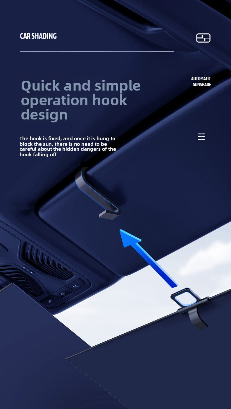 Car Sunshade Curtain Car-mounted Sun Protection Heat Insulation Sunshade Curtain Sunshade Board Retractable Front Sunshade Universal Type