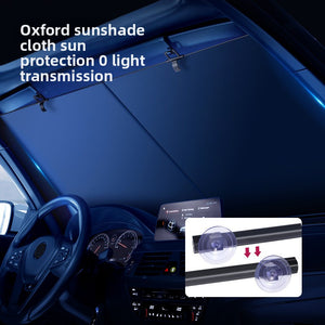 Car Sunshade Curtain Car-mounted Sun Protection Heat Insulation Sunshade Curtain Sunshade Board Retractable Front Sunshade Universal Type