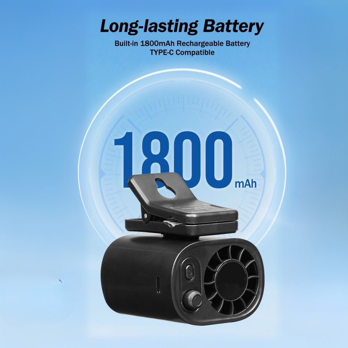 COOLCAR Car Clip On Fan with LED Display