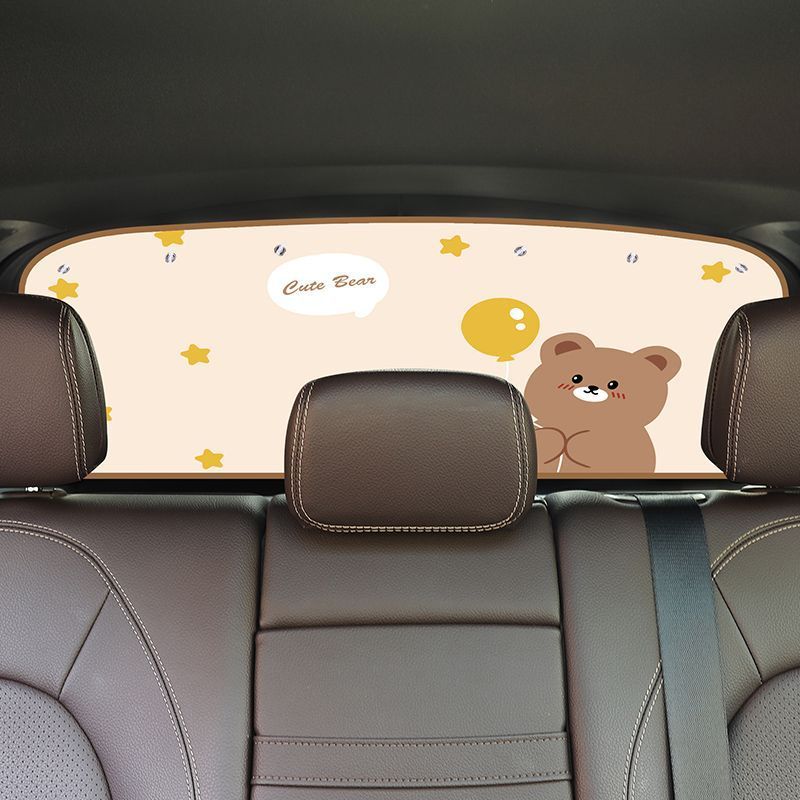 Car Sunshade Curtain Rear Windshield Sun Protection Heat Insulation Sunshade Car Rear Window Curtain Car-mounted Light-blocking Curtain Panel