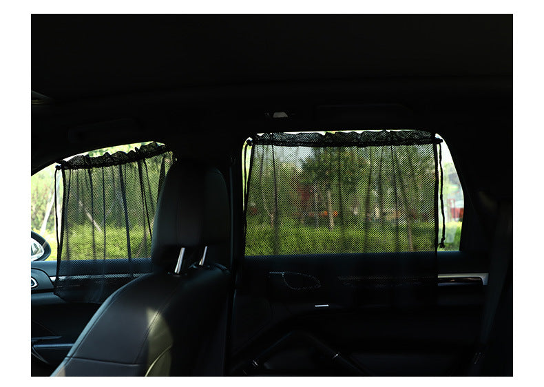 Car Sunshade Curtain Summer Window Curtain Summer Mesh Suction Cup Car Privacy Curtain Car Window Sun Protection Side Shield