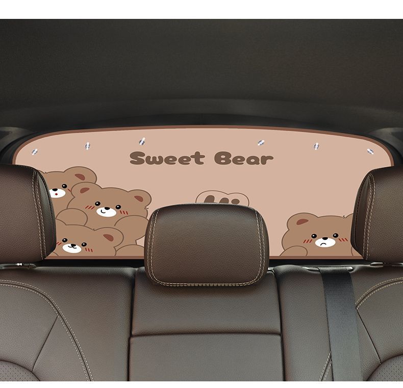 Car Sunshade Curtain Rear Windshield Sun Protection Heat Insulation Sunshade Car Rear Window Curtain Car-mounted Light-blocking Curtain Panel