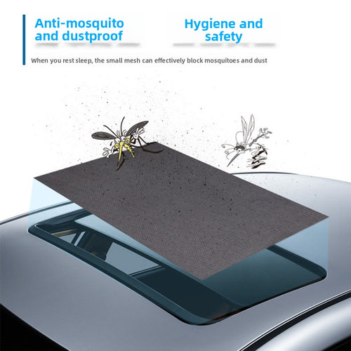 Car Sunroof Shade Curtain Mesh Window Car Mosquito Net Interior Heat Insulation Cloth Mosquito Cover Car Roof Sunshade