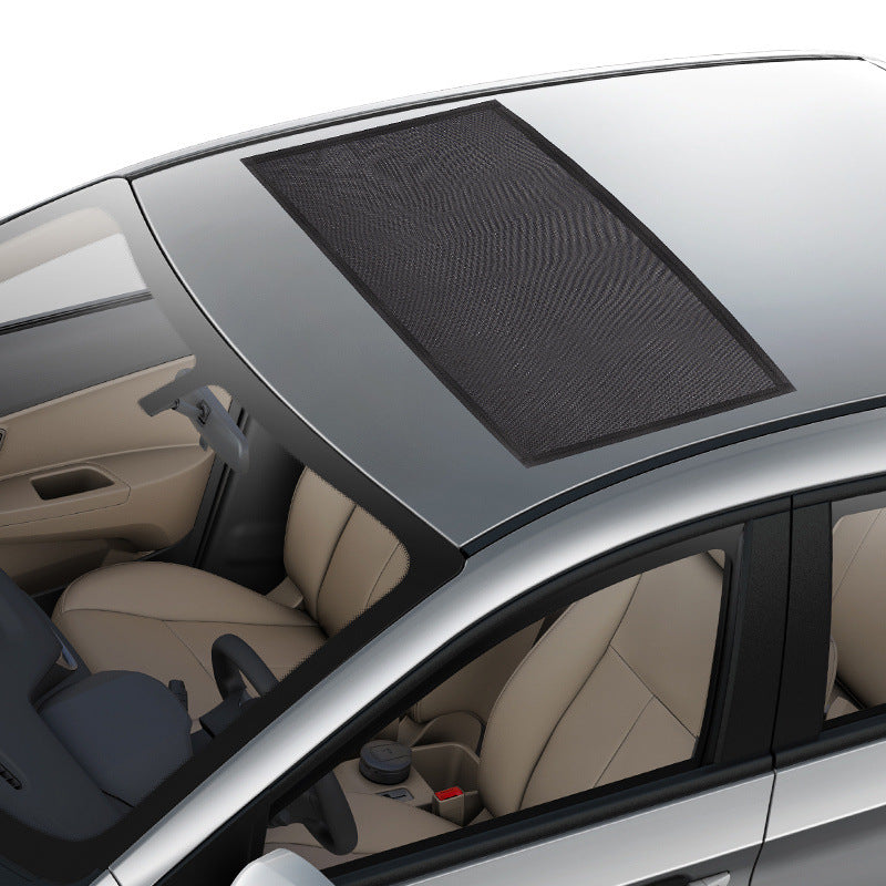 Car Sunroof Shade Curtain Mesh Window Car Mosquito Net Interior Heat Insulation Cloth Mosquito Cover Car Roof Sunshade