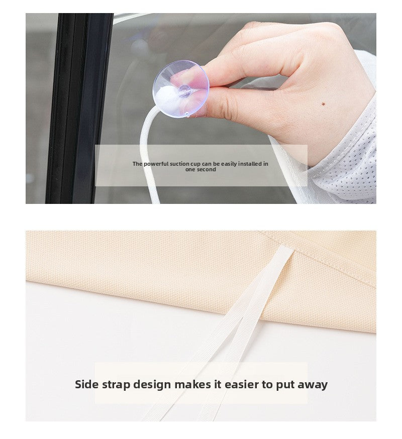 Lace Car Curtain Sunshade Baby Car Sun Protection Curtain Suction Cup Side Window Rear Sunshade Curtain