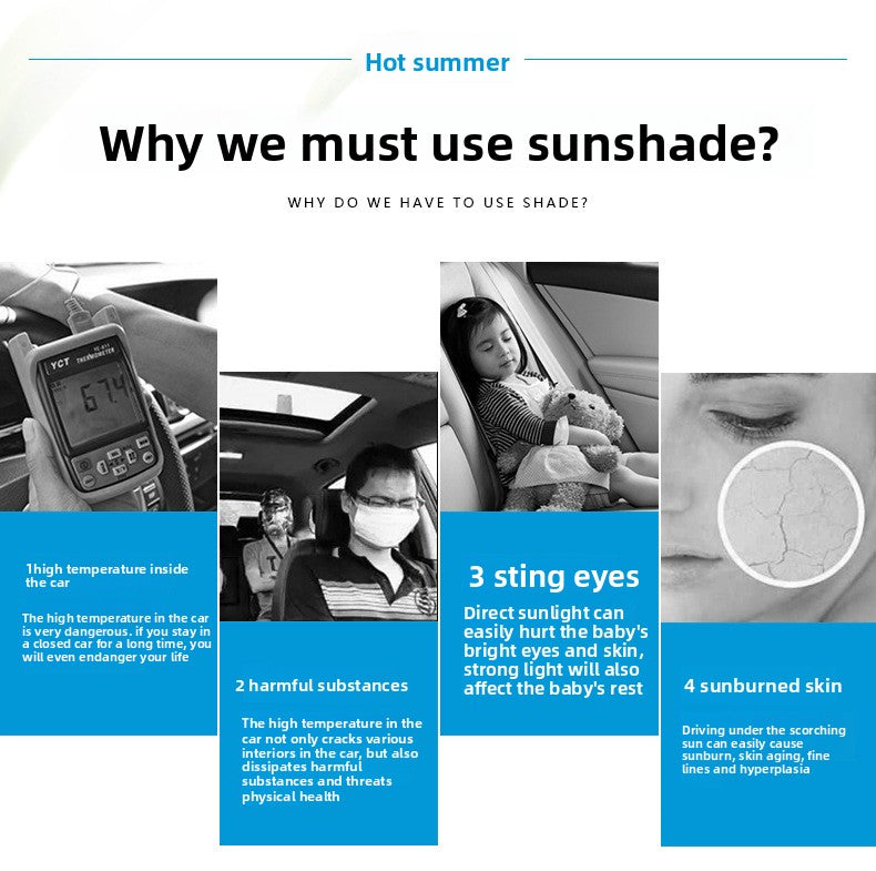 Car Mesh Magnetic Sunshade Magnetic Retractable Car Sunshade Curtain