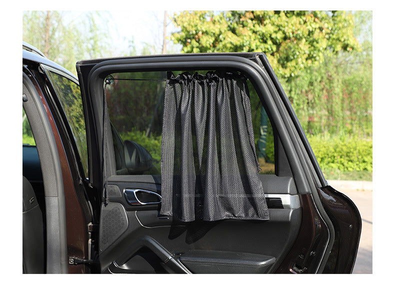 Car Sunshade Curtain Summer Window Curtain Summer Mesh Suction Cup Car Privacy Curtain Car Window Sun Protection Side Shield