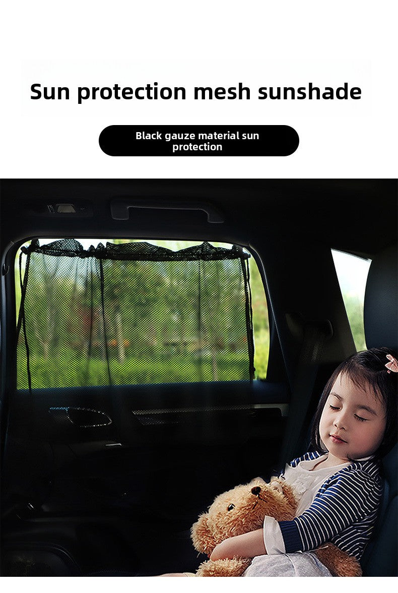Car Sunshade Curtain Summer Window Curtain Summer Mesh Suction Cup Car Privacy Curtain Car Window Sun Protection Side Shield