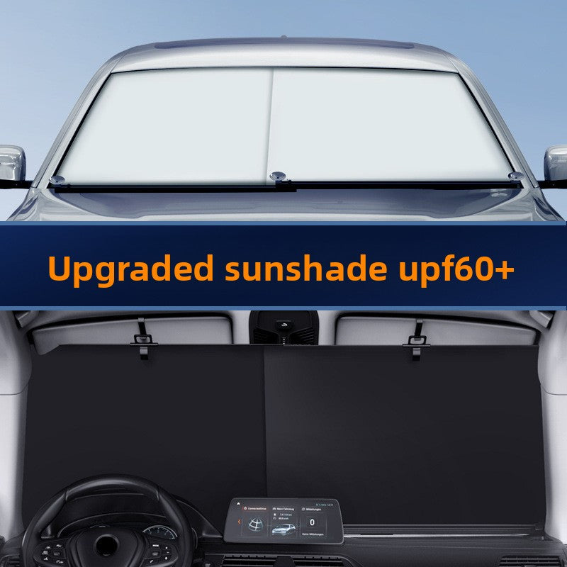 Car Sunshade Curtain Car-mounted Sun Protection Heat Insulation Sunshade Curtain Sunshade Board Retractable Front Sunshade Universal Type