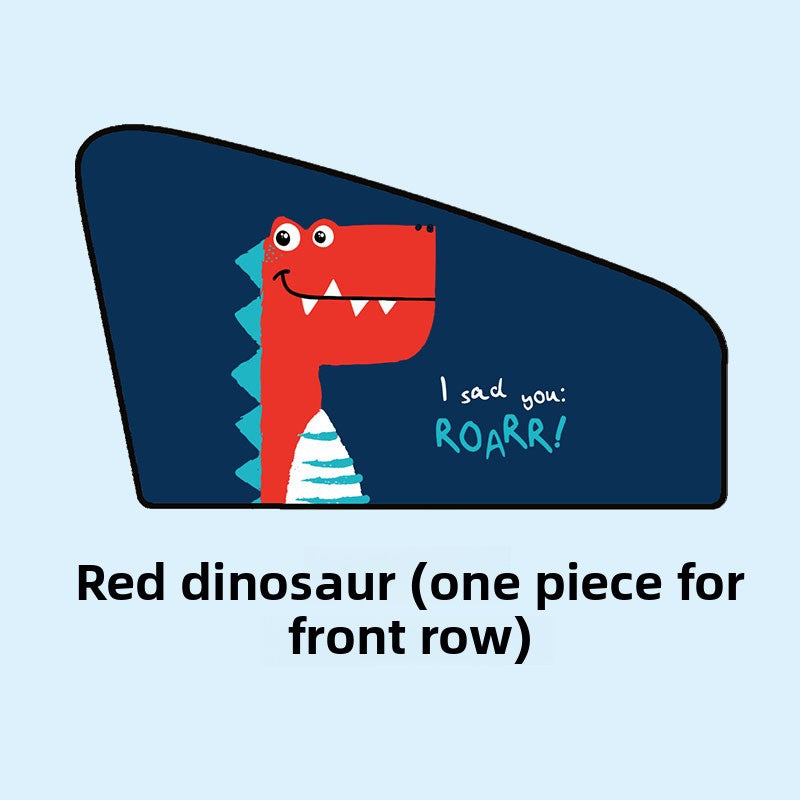 Car Cartoon Magnet Sunshade Creative Cute Car Interior Window Shade Sun Protection Heat Insulation Magnetic Retractable Side Window